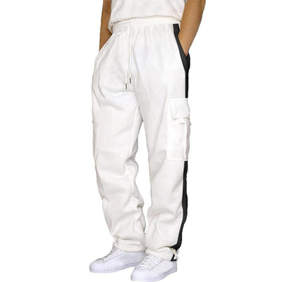 Outdoor Spliced Casual Sports Straight Pants