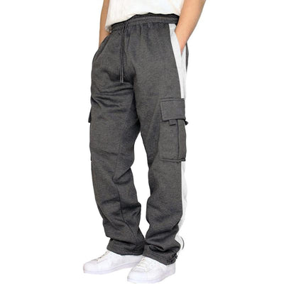 Outdoor Spliced Casual Sports Straight Pants