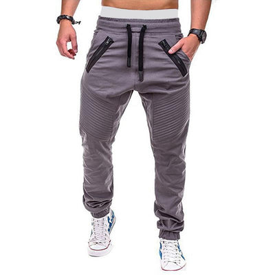 Casual Lace-up Elastic Waist Loose Sweat Pants