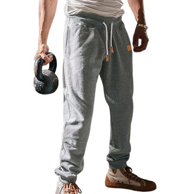 Loose Drawstring Solid Color Sports Pants