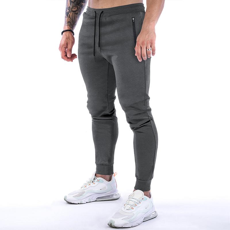 Solid Drawstring Elastic Waist Fitness Sports Pants