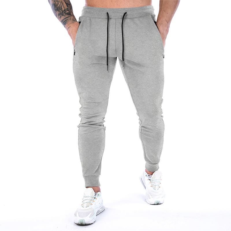 Solid Drawstring Elastic Waist Fitness Sports Pants
