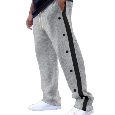 Textured Jacquard Trousers Loose Sweatpants