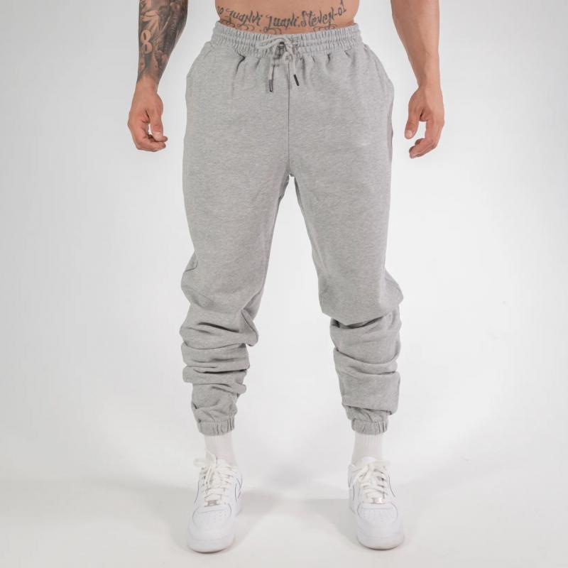 Solid Color Elastic Waist Casual Sports Pants