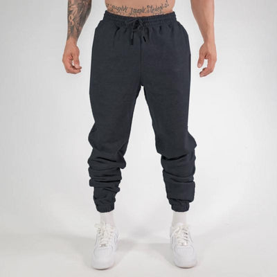 Solid Color Elastic Waist Casual Sports Pants