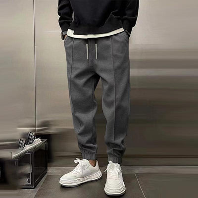 Solid Plush Loose Elastic Waist Casual Sports Pants