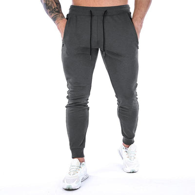 Solid Drawstring Elastic Waist Fitness Sports Pants