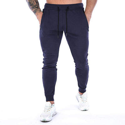 Solid Drawstring Elastic Waist Fitness Sports Pants