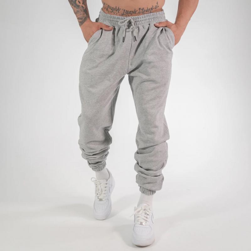 Solid Color Elastic Waist Casual Sports Pants