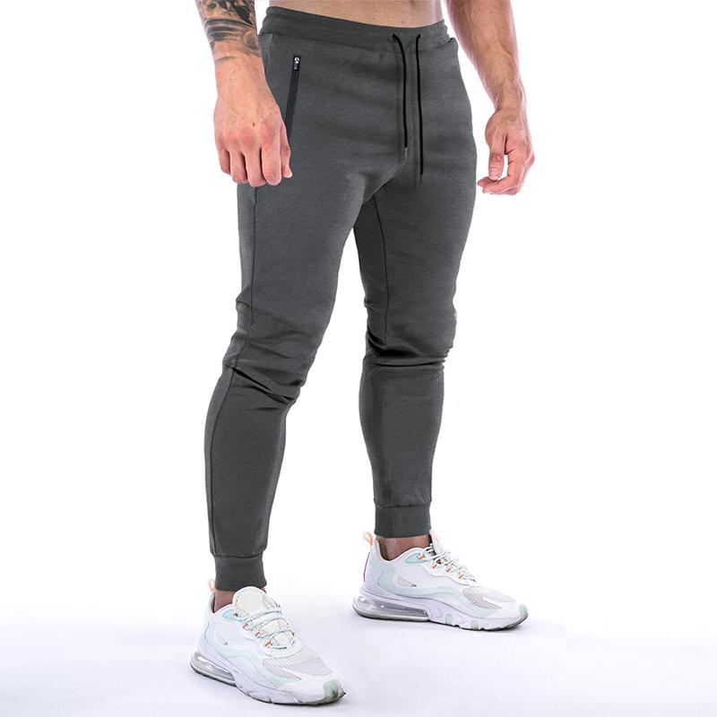 Solid Drawstring Elastic Waist Fitness Sports Pants