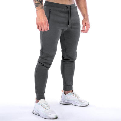 Solid Drawstring Elastic Waist Fitness Sports Pants