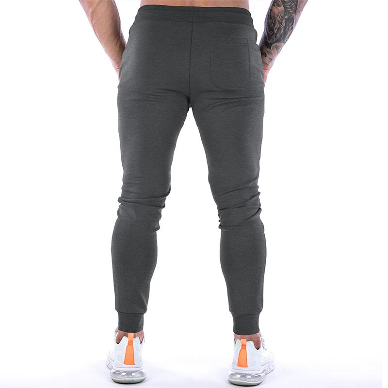 Solid Drawstring Elastic Waist Fitness Sports Pants