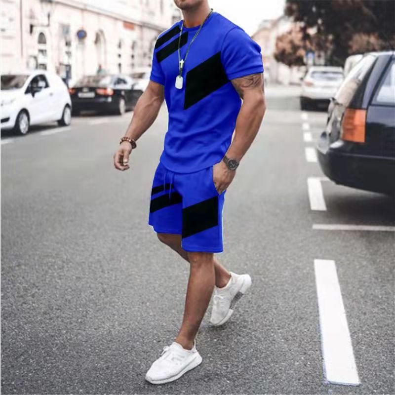 Dark Blue Black Hawaiian Suit  Tracksuit